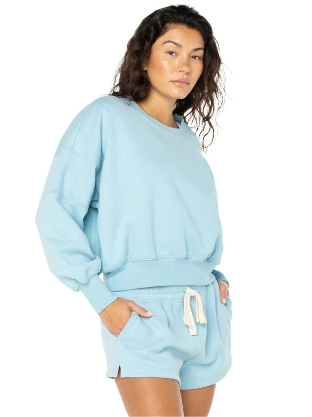 Celebrity Pink Oversized Boyfriend Blue Crewneck Sweatshirt Large NWT